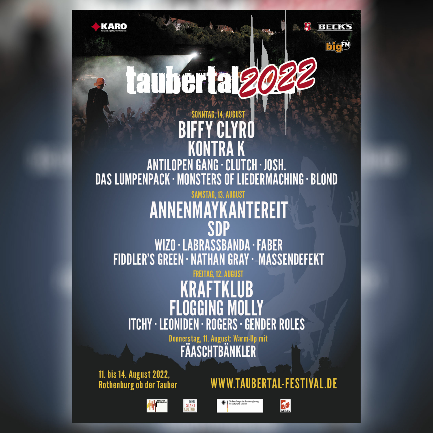 TaubertalFestival 2022 Line Up TaubertalFestival